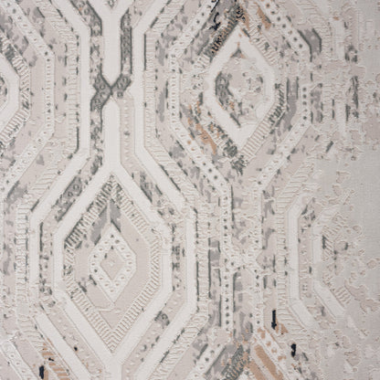 8 x 10 Cream Distressed Rug