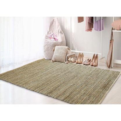 8 x 10 Green Hand Woven Non Skid Rug