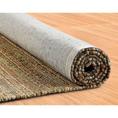 8 x 10 Green Hand Woven Non Skid Rug