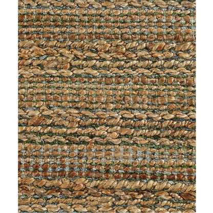 8 x 10 Green Hand Woven Non Skid Rug