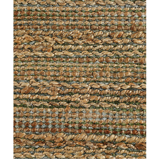 8 x 10 Green Hand Woven Non Skid Rug