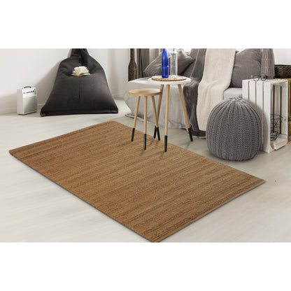 8 x 10 Beige Hand Woven Non Skid Rug