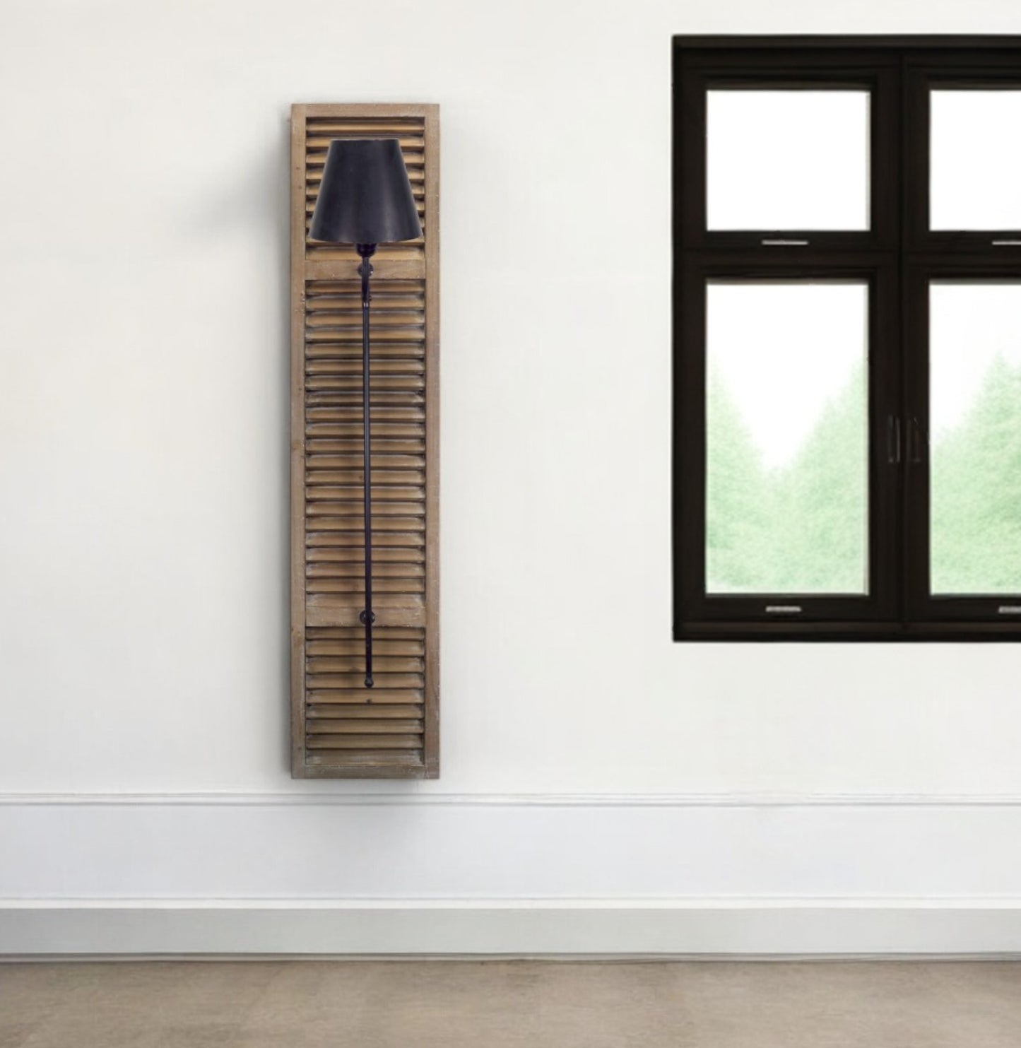 Shaded Wood Ceiling Light