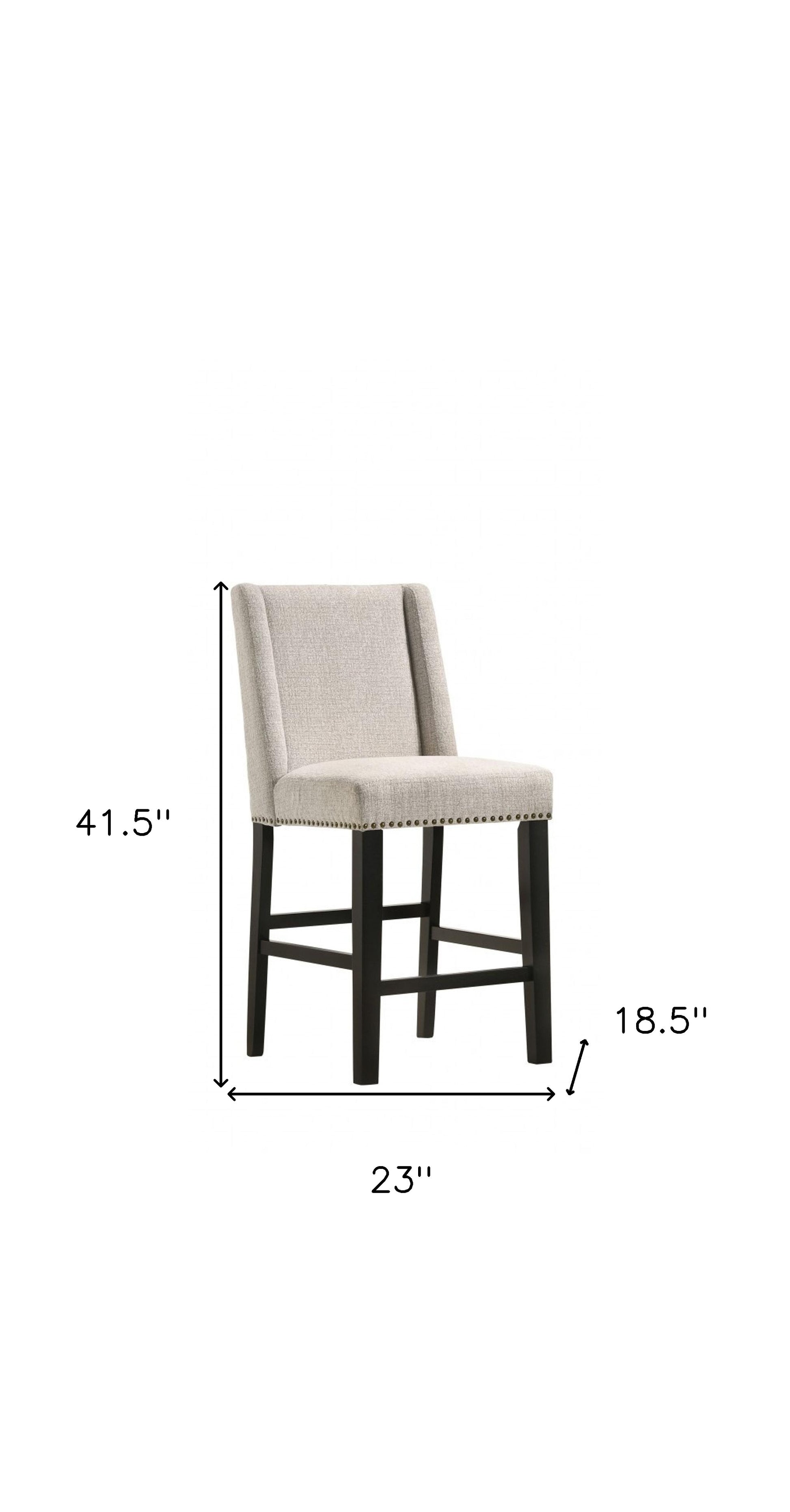 Fawn & Espresso Iron Bar Chairs - Set of 2