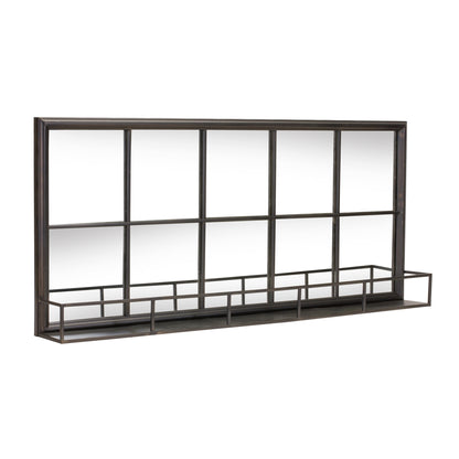 Black Iron Framed Accent Mirror