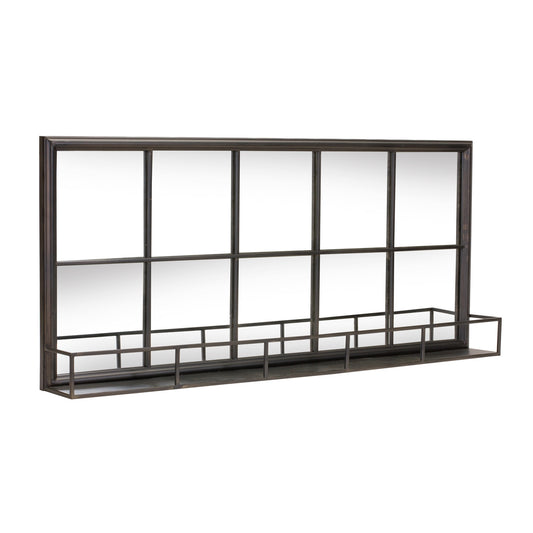 Black Iron Framed Accent Mirror