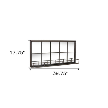Black Iron Framed Accent Mirror
