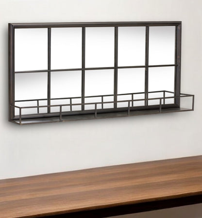 Black Iron Framed Accent Mirror