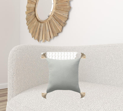 Gray & Beige 100% Cotton Pillow