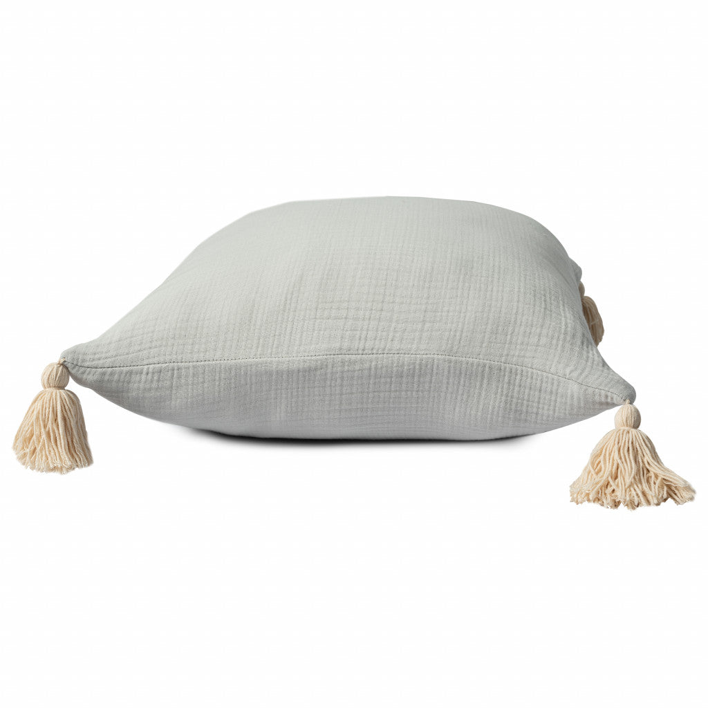 Gray & Beige 100% Cotton Pillow