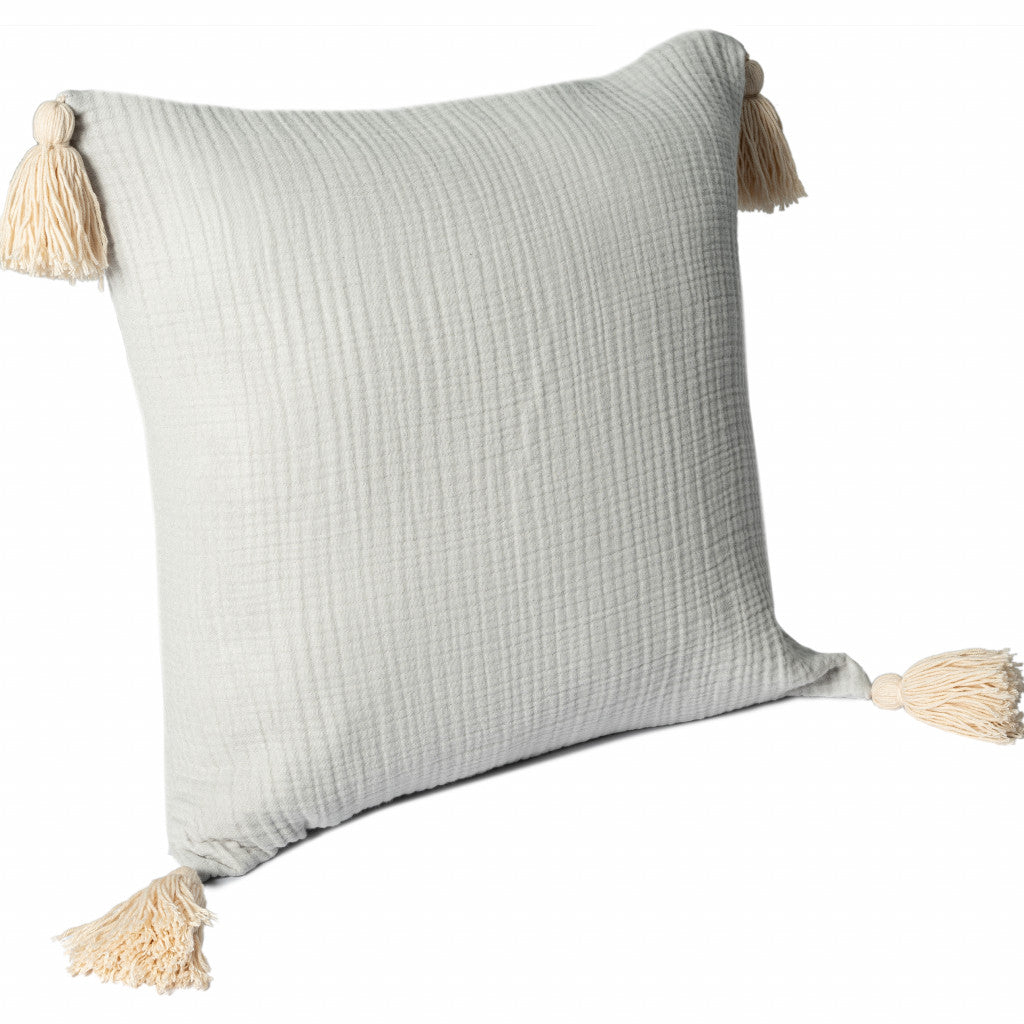 Gray & Beige 100% Cotton Pillow