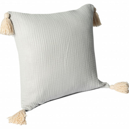 Gray & Beige 100% Cotton Pillow