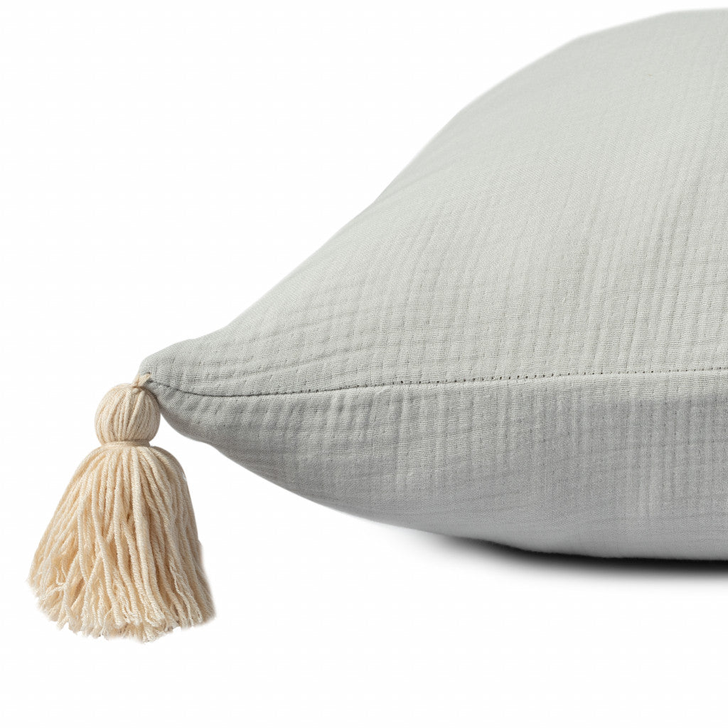 Gray & Beige 100% Cotton Pillow