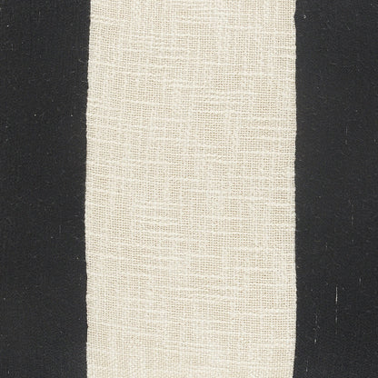 Black & Ivory 100% Cotton Striped Pillow