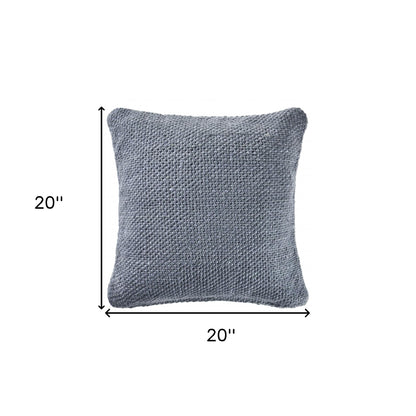 Frost Blue 100% Cotton Pillow