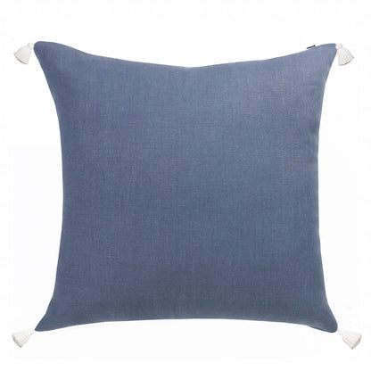 Navy Linen Striped Pillow