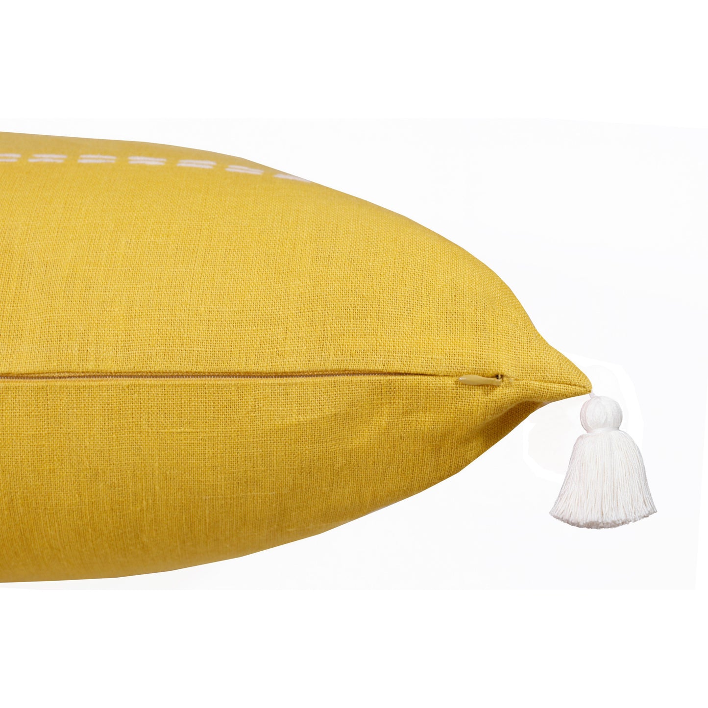Mustard Linen Striped Pillow