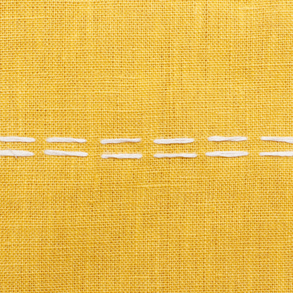 Mustard Linen Striped Pillow