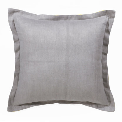 Gray & Yellow Linen Pillow