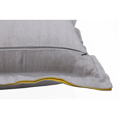 Gray & Yellow Linen Pillow