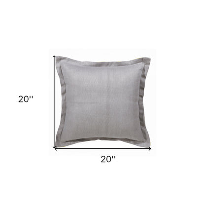 Gray & Yellow Linen Pillow