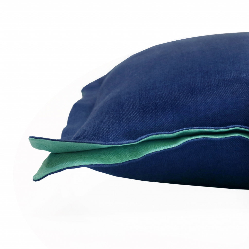 Navy Linen Pillow