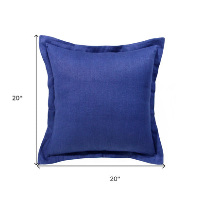 Navy Linen Pillow