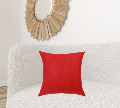 Red Linen Pillow