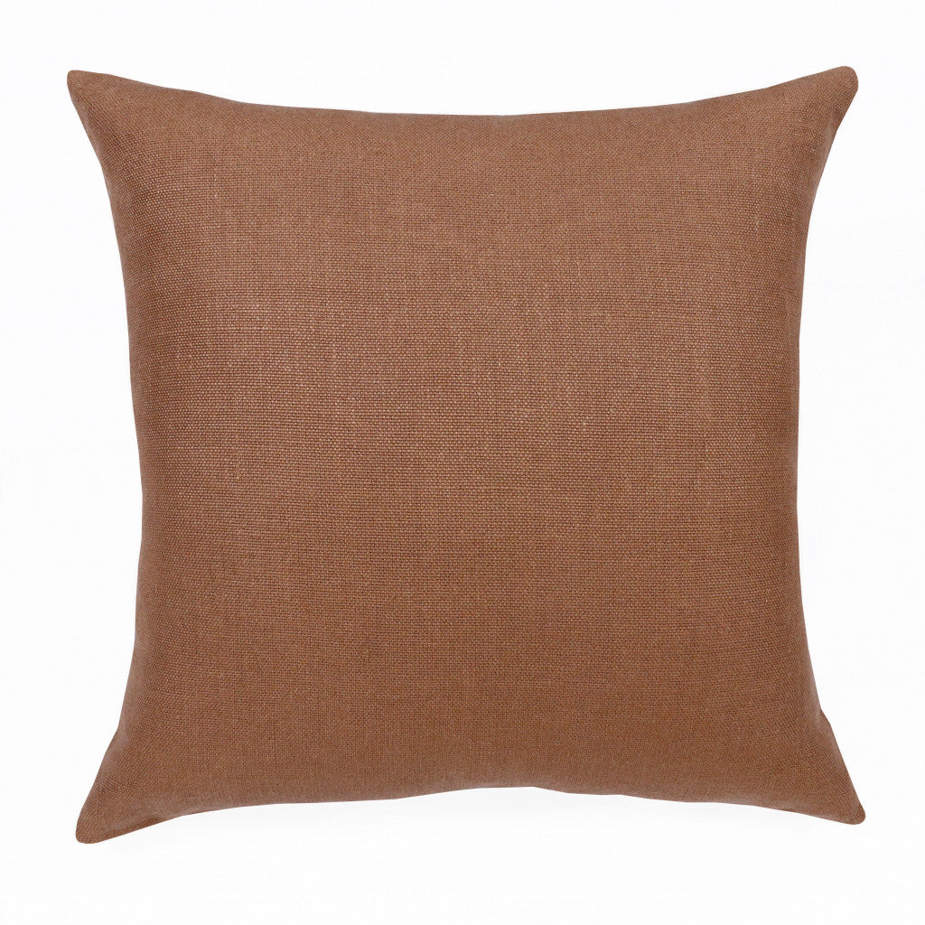 Brown Linen Pillow