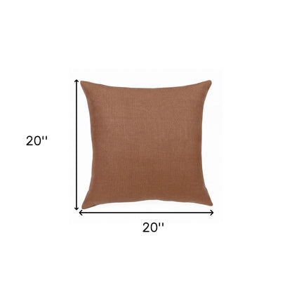 Brown Linen Pillow