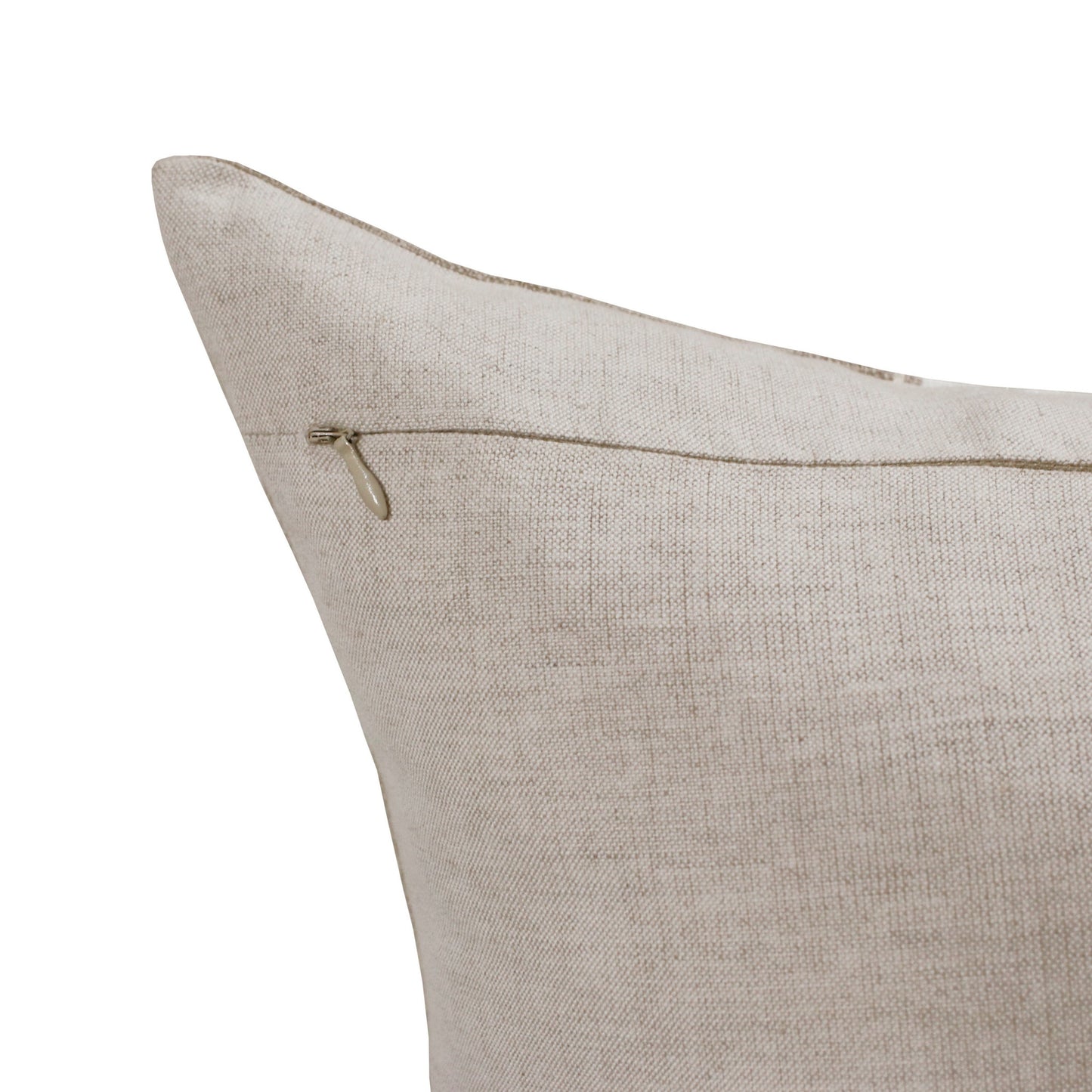 Gray & Tan Linen Striped Pillow
