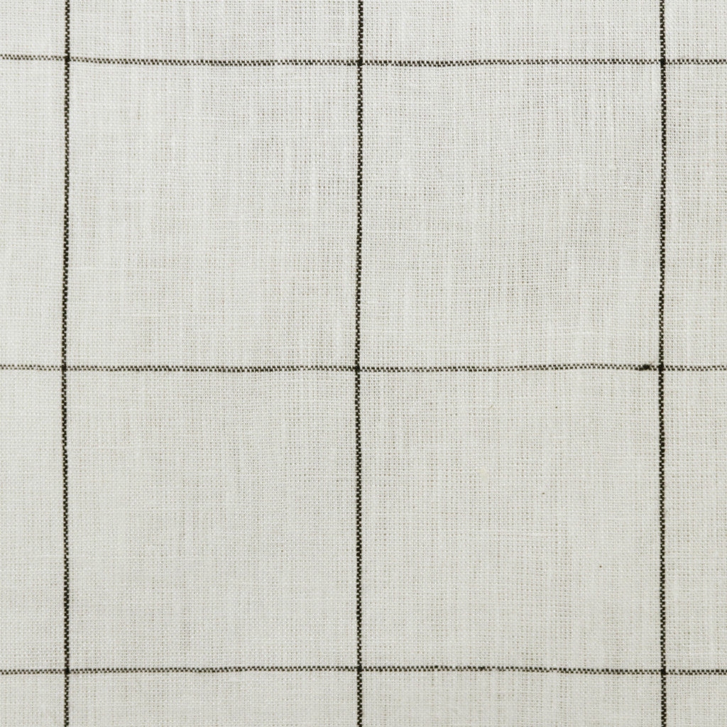 Ivory & Black Linen Geometric Pillow