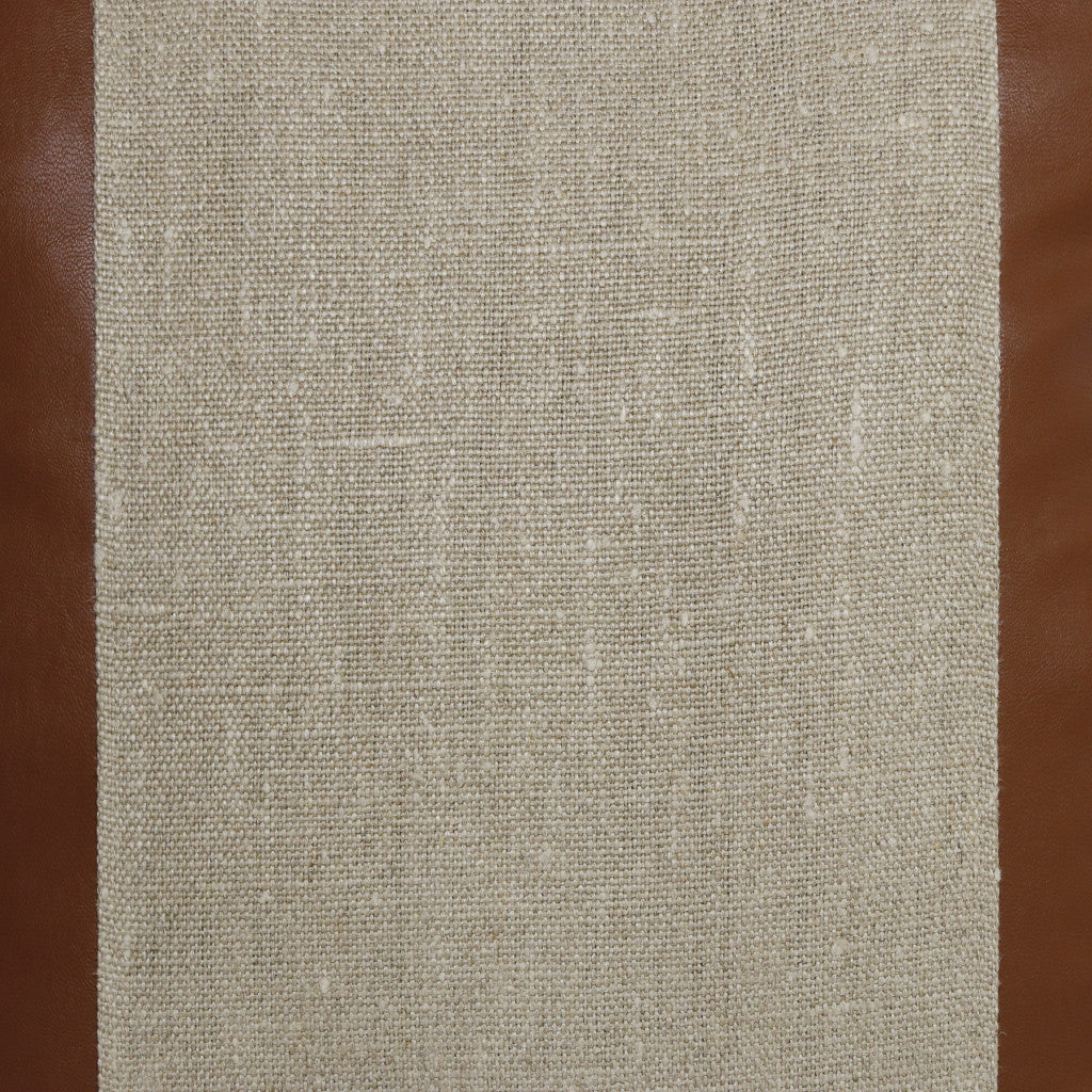 Beige & Brown Linen Striped Pillow