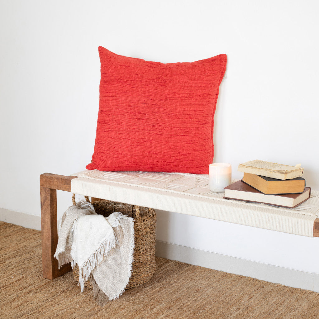 Coral Linen Pillow