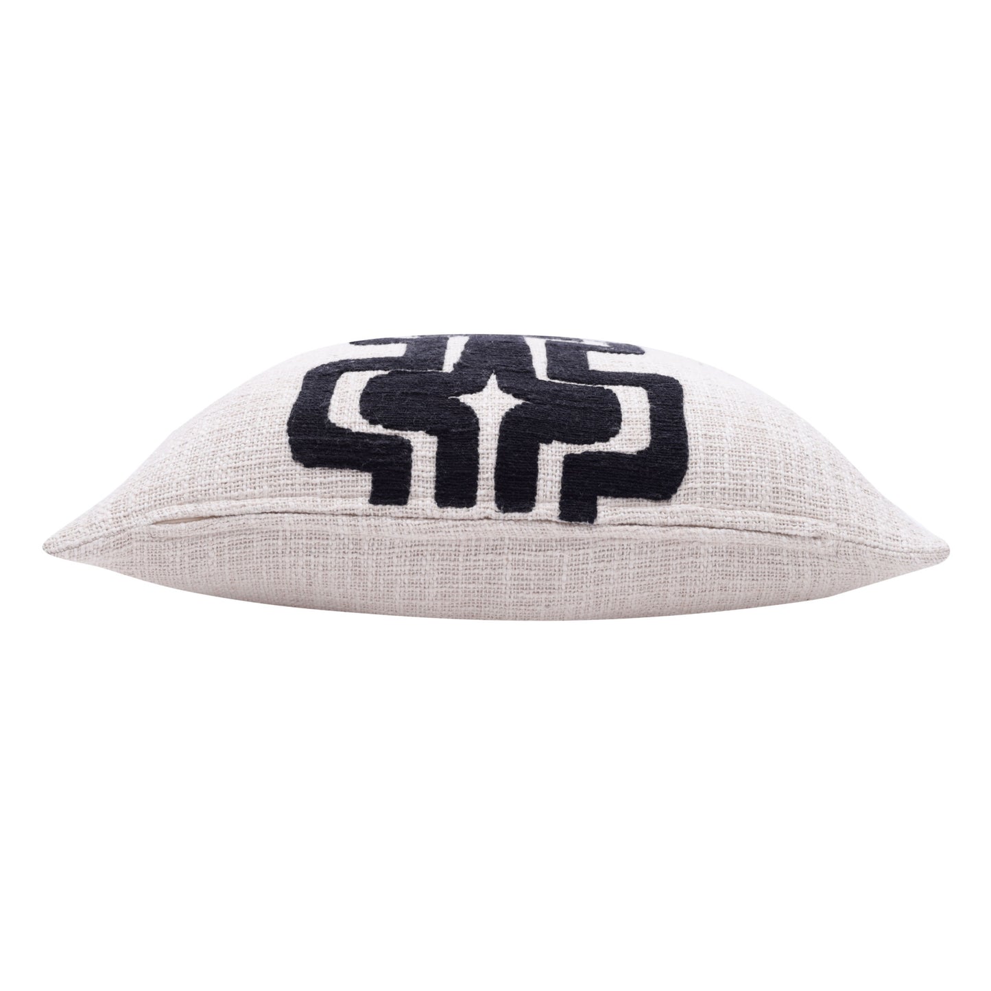 Black & Ivory 100% Cotton Geometric Pillow