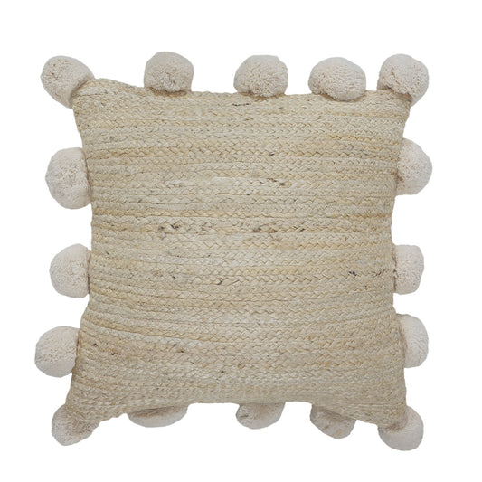 Tan Jute Pillow
