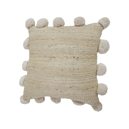 Tan Jute Pillow