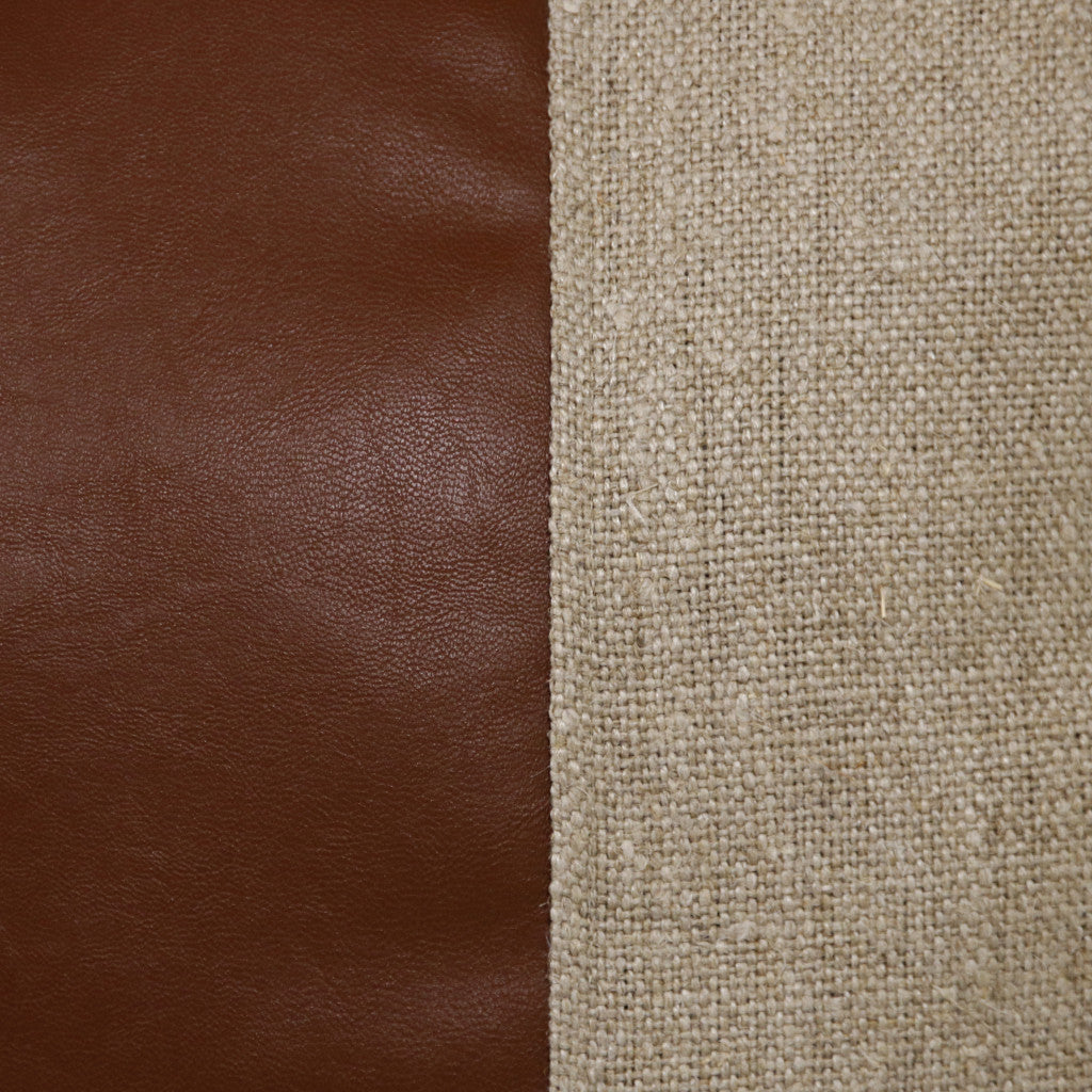 Tan & Brown Linen Striped Pillow