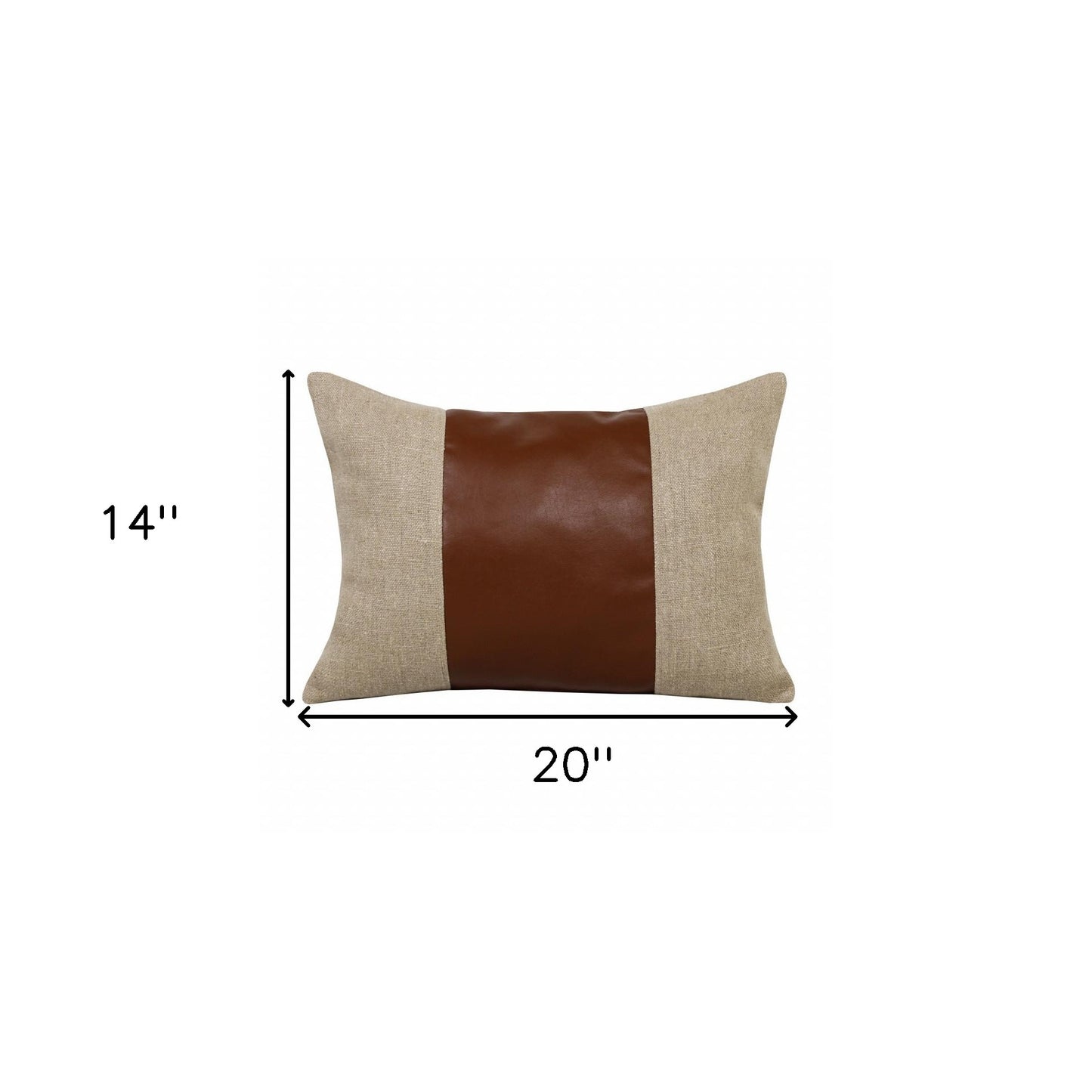 Tan & Brown Linen Striped Pillow