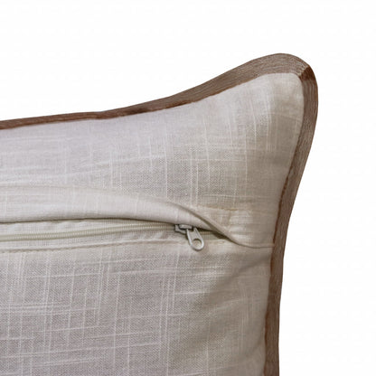 Gray & Copper 100% Cotton Geometric Pillow