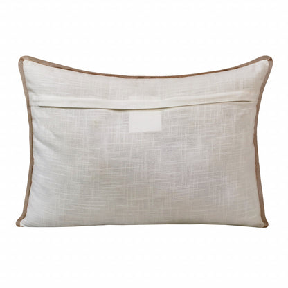 Gray & Copper 100% Cotton Geometric Pillow