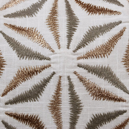 Gray & Copper 100% Cotton Geometric Pillow