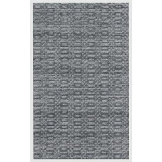 8 x 10 Charcoal & Dark Grey Hand Loomed Rug