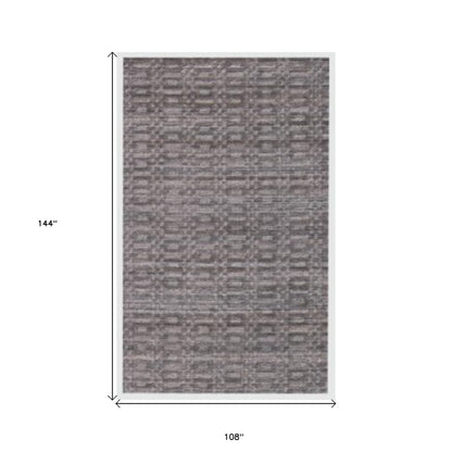 9 x 12 Charcoal & Rust Hand Loomed Rug