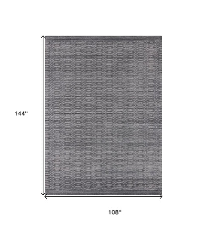9 x 12 Charcole & Dark Grey Hand Loomed Rug