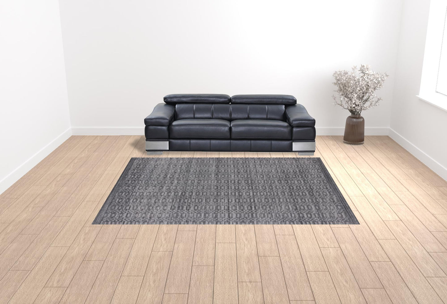 9 x 12 Charcole & Dark Grey Hand Loomed Rug