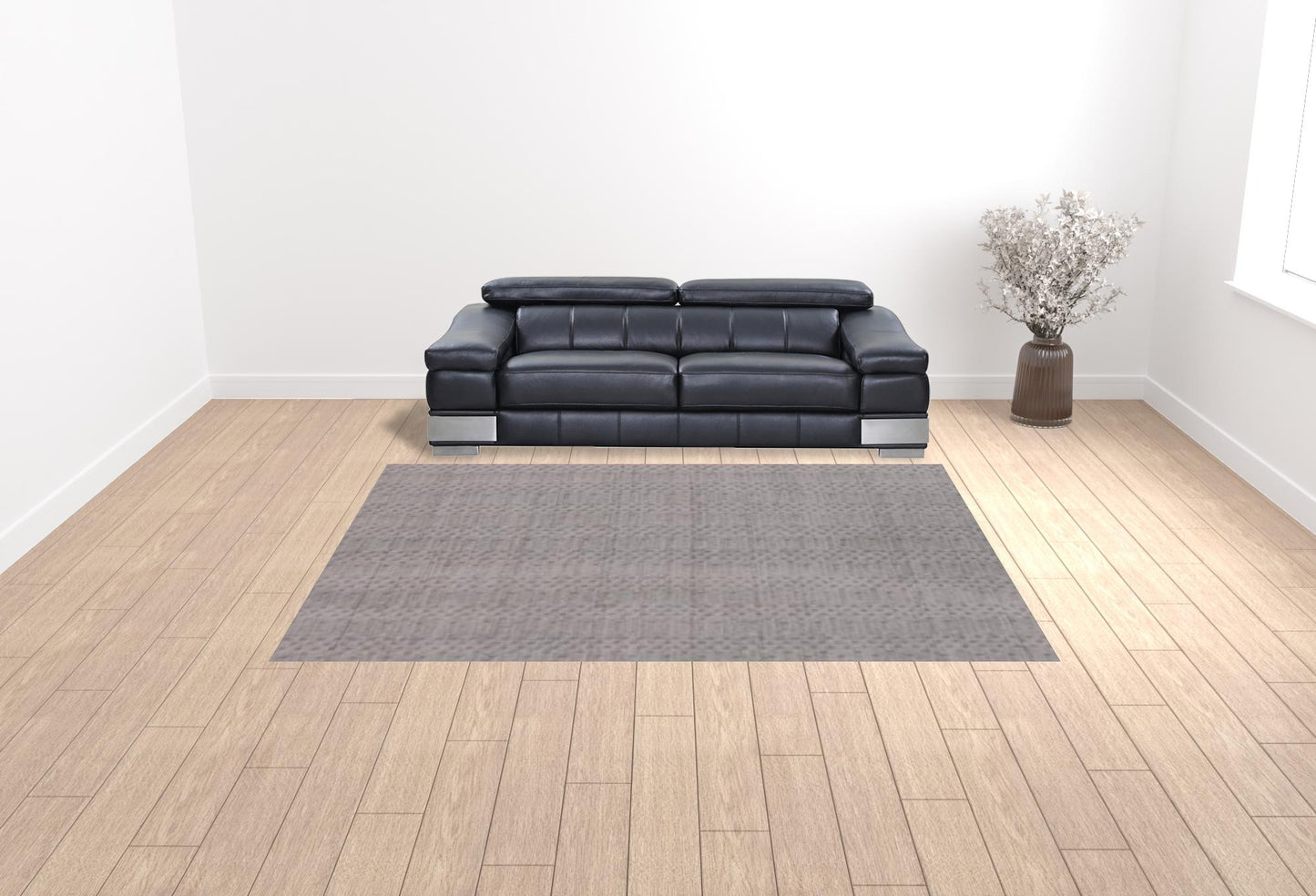9 x 12 Charcoal & Dark Grey Hand Loomed Rug