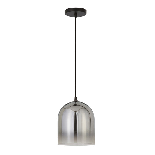 Gray Smoked Glass Dimmable Bell Shape Pendent Ceiling Light