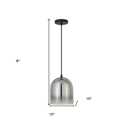 Gray Smoked Glass Dimmable Bell Shape Pendent Ceiling Light
