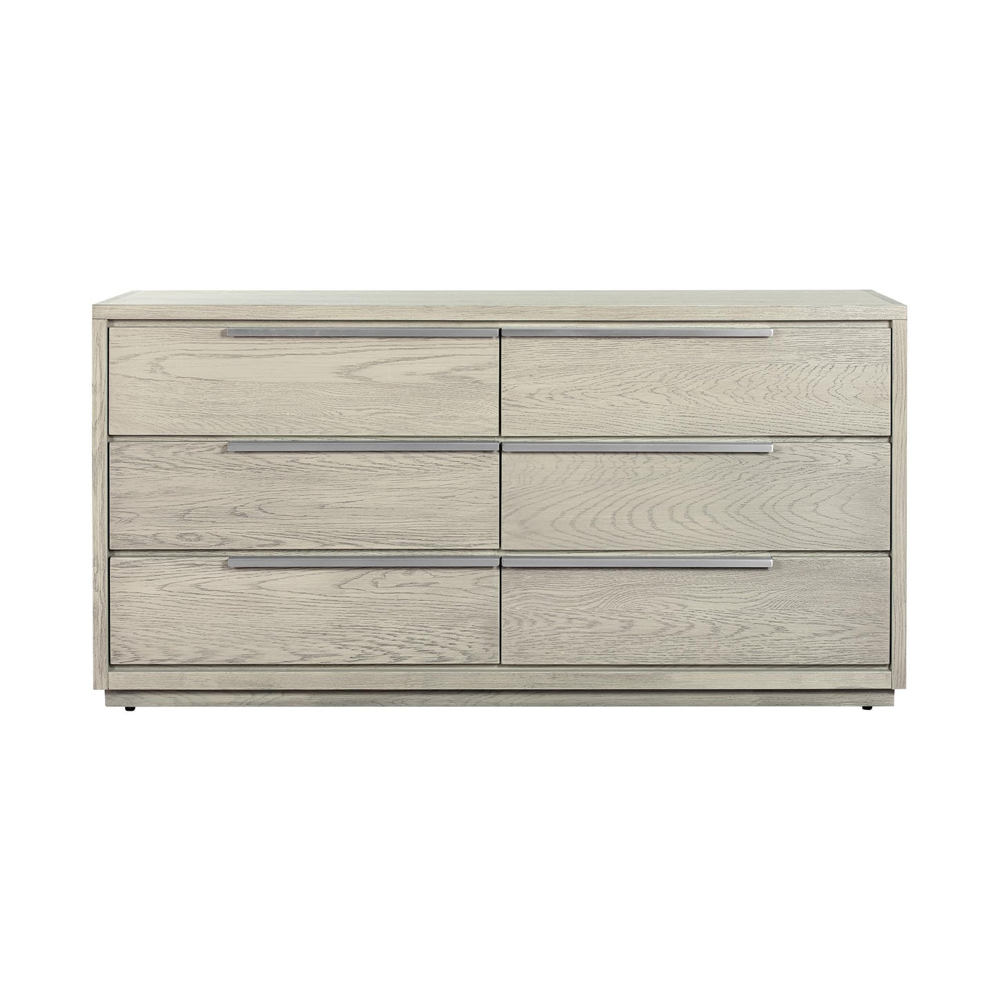 Gray Solid Wood Six Drawer Double Dresser image 2
